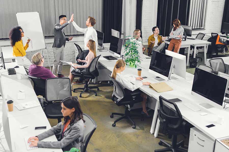 clean productive office in the windy city