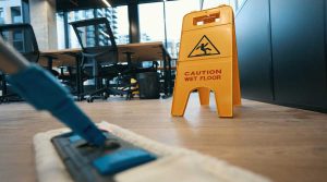 Sweeping and mopping of floor
